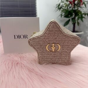 Dior Star-Shaped Woven Beige Cosmetic Case